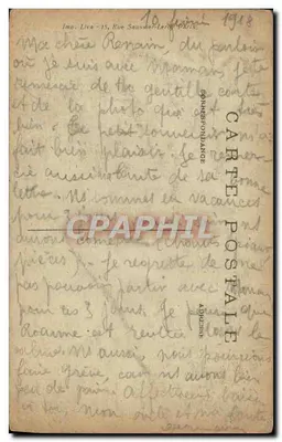 Écouen — Le château servant de pensionnat aux demoiselles de la Légion d'Honneur — F. Pauly, Ecouen — Verso