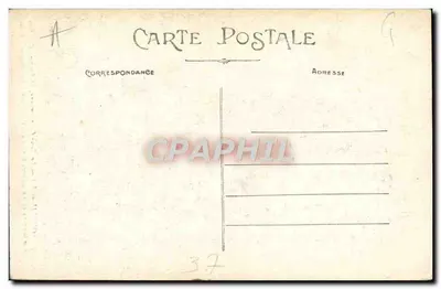 Tours (Loire-et-Loire) — Wieża Charlemagne, zbudowana około 800 roku na grobie Luitgarde, grob Imperatora Charlemagne — A. B. — Rewers