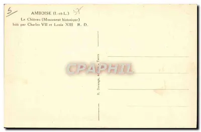 Amboise — Zamek (Zabytek) — R. Dorange, wydawca - Tours — Rewers
