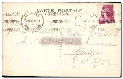 Lourdes - La Basilique e la Grotta — Edizione E. Quinault, n°84 — Verso