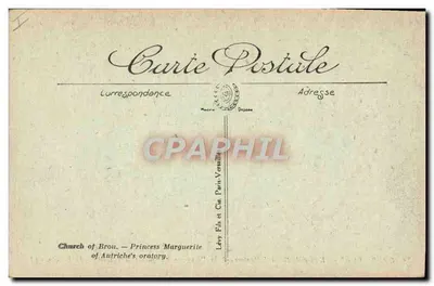 Bourg (Ain) — Igreja de Bron. O Oratório da Princesa Marguerite d'Autriche. — O Lutrin. — LL — Verso