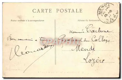 La Bourboule — A Dordogne e o Rocher — Editor não visível — Verso