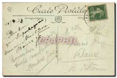 Auvergne — La Cumbre del Puy de Dôme — El Hotel del Templo de Mercurio y los Domes del Sur — Selecta LL. — Reverso
