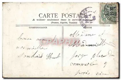 Bordeaux — Torre São Michel — Editor: Stat. Bor. - Sér. 1900 — Verso