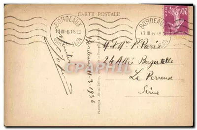 Bordeaux - Place and Porte de Bourgogne and Tour Saint-Michel - M. D. — Back