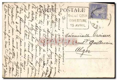 El Viejo Royat visto desde el Paraíso — La Auvernia — editor G. d'O - n°497 — Reverso