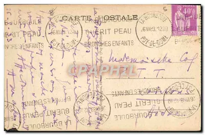 La Bourboule — Ogólny widok i Dolina Vendeix — L'Auvergne — Rewers