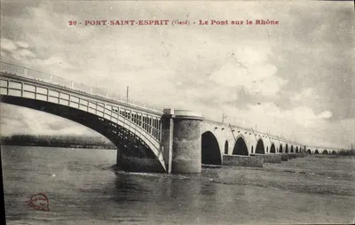 Pont-Saint-Esprit (Gard) — O Ponte sobre o Ródano — editor desconhecido, n° 20