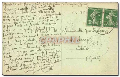 L'AIGOUAL (1567m) — Waterval van de Orgon — Ed. Nouvelles Galeries, Le Vigan — Achterkant