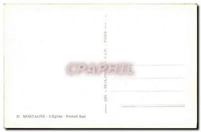 Mortagne - A Igreja - Portal Sul — C.A.P. Paris — Verso