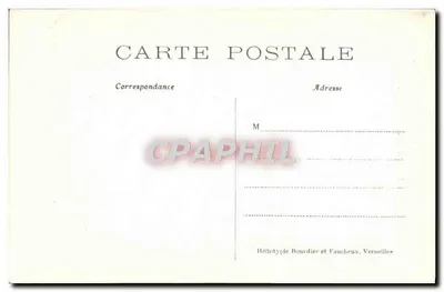 Zamek w Chantilly — Wieża Konstytucyjnego i lustra — Héliotypie Bourdier et Faucheux, Versailles — Rewers