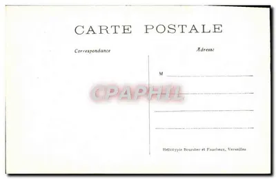 Zamek w CHANTILLY — Chimera autorstwa Nicolas Coustou — Héliotypie Bourdier et Faucheux, Versailles — Rewers