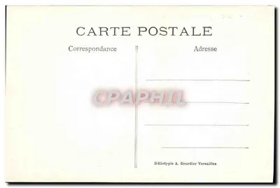 Castelo de CHANTILLY visto da grama — n°9 — Editor A. Bourdier Versailles — Verso