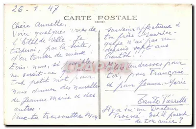 Porches do Hotel de Ville de LA ROCHELLE — editor RagunTche, n° 8795-4404 — Verso