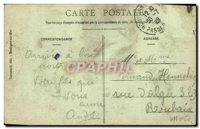 Equihen - P.-de-C. - A Praia e os Rochos E.S. — Verso