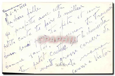 Arranjo de rosas e violetas — 'Feliz Festa' — editor não visível — Verso