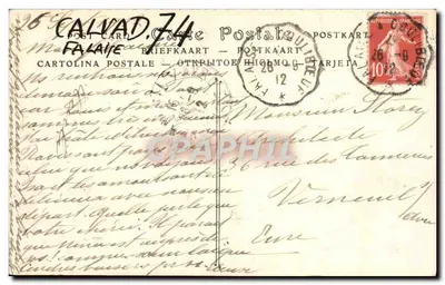 Castelo de Ropert le Diabla e a Câmara de Arlette — Falaise (Calvados) — Verso
