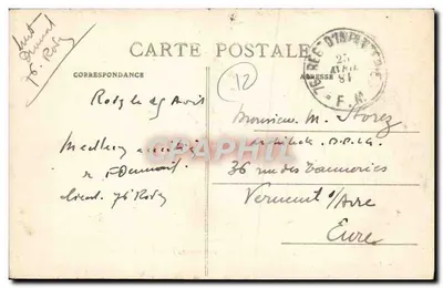 Conques (Aveyron) — Tympany portalu kościoła — Drukarnia Carrère — Rewers