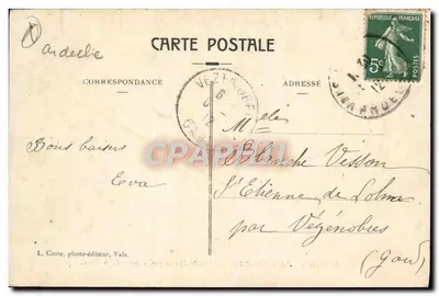 Źródło Dominique - Vals-les-Bains — L'Ardèche Illustrée, n°15 — Rewers
