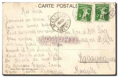La Dôle — Szczyt — F. Durgnat, neg. St. Cergue et Crassier — Rewers
