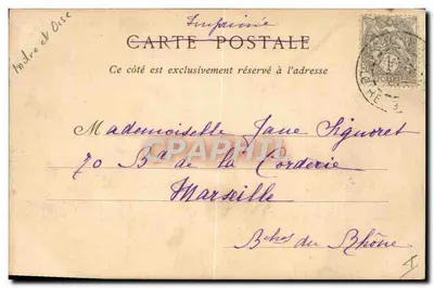 Zamek w Amboisie — Polowanie na Świętego Huberta, Nadpis Drzwi Krypty — Boisselier, Wydawca — Tours — Rewers
