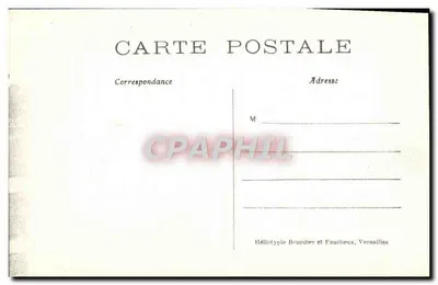 Zamek w CHANTILLY — Wjazd na zamek — Héliotypie Bourdier et Faucheux, Versailles, nr 99 — Rewers