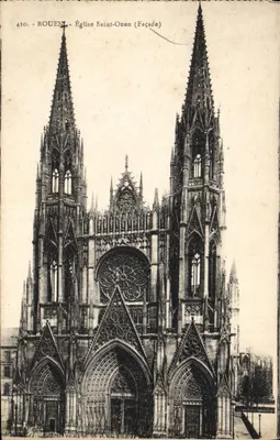 Rouen - Église Saint-Ouen (Façade) — série 410, éditeur non identifié