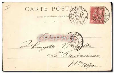 Digne — Katedra — Cliché Rava — Papeterie Vial — Rewers