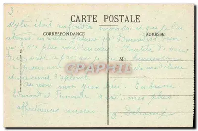 Menton - La Plage golpeada por una ola - llamada Giletta, n° 900 — Reverso