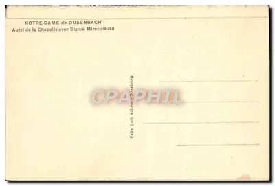 Notre-Dame de Dusenbach — Ołtarz kaplicy z cudowną statuą — Félix Lüb, Strasburg — Rewers