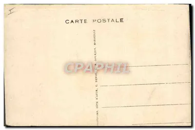 Camp de Carpiagne (B.-du-R) — Vue d'un groupe de Baraquements (côté Est) — Éditeur : C. Denuz, Côte d'Azur — Verso