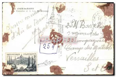 Lago de Bourget — Corniche — Edición Janssot — Reverso
