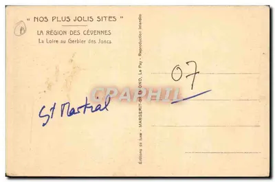 A Loire no Gerbier des Joncs — St Nectral — Edições de luxo MARGERIT-BF-OND — Verso