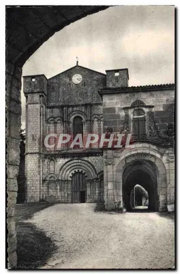 Abadia de Bassac — Facha da igreja e entrada (século XVII) — Edições A. Gilbert