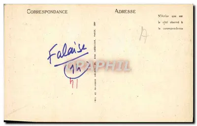 FALAISE — De Tour Talbot — ND — Achterkant