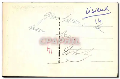 Lisieux — A Igreja de São Jacó — editor Bilhete postal antigo — Verso