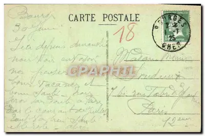 Bourges — Katedra — Widok z południa — Wydawnictwo Nowe Galerie, Bourges, nr 45 — Rewers