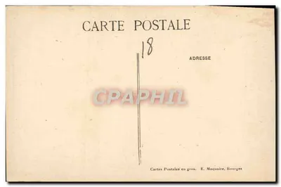 Bourges — Katedra, widok z ogrodu Hôtel de Ville — E. Maquaire — Rewers