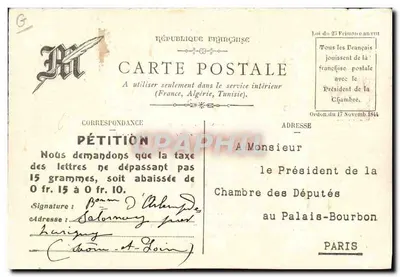 La taxe postale en Europe — comparaison des timbres et développement postal — éditeur Imp. Wellhoff et Roche, Levallois — Rückseite