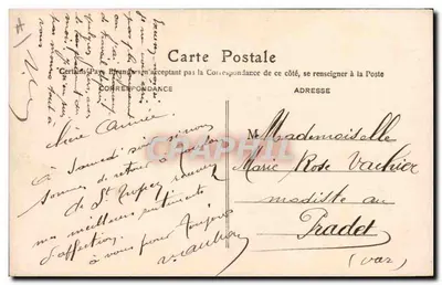 Mulher sorridente segurando flores — carta postal telegrama — Selos 5c e carimbo 'PARADIS DISTRIBUTION 1852065' — Verso
