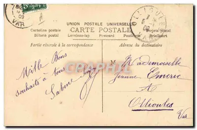 Mulher em uniforme de telegrama — La Cadière — editor desconhecido, n° 691 — Verso