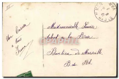 Bouquet de sellos — Tarjeta postal decorativa — Editor K, n°361 — Reverso