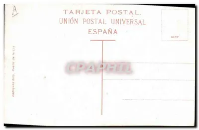 Atalaya - Gran Canaria — dorp op helling met pottenbakkers — uitgever Rodríguez Bios, Puerto de la Luz — Achterkant