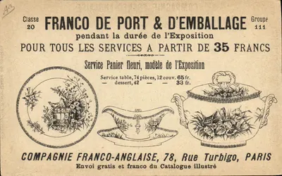 Exposition Universelle de Paris 1889 — Tour Eiffel — Compagnie Franco-Anglaise