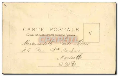 Marie-Louise — advertising card for beauty products — Ed. Pinaud, 18, place Vendôme, Paris — Back
