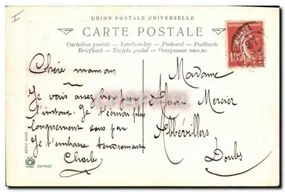 O Retorno da Pesca — Série 8026 — Paris Déposé — Verso