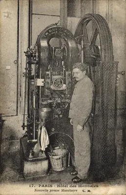 Paris - Hôtel des Monnaies — Nouvelle presse Monétaire — E.W. BLISS. Co (Paris) — série 17