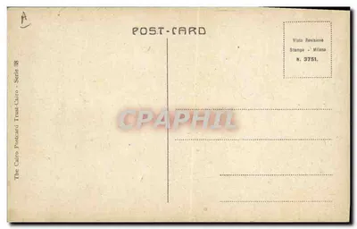 Recriação — Soldado em jumento com guia — The Cairo Postcard Trust, série 38, n° 3751 — Verso