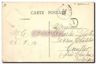 La Fère — 17º Regimento de Artilharia — Revue do Général — A. Gauchier, editor. La Fère — Verso