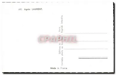 Agnès Laurent — portret — Studio Harcourt — Rewers